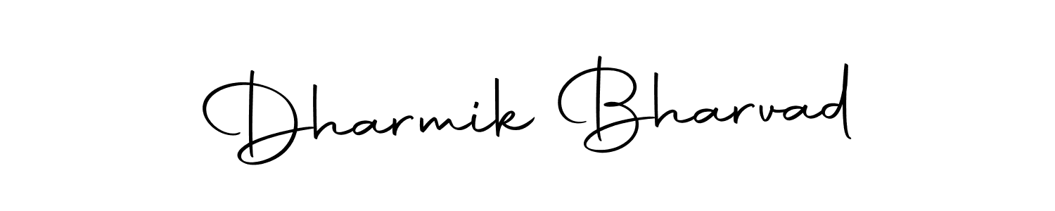 You can use this online signature creator to create a handwritten signature for the name Dharmik Bharvad. This is the best online autograph maker. Dharmik Bharvad signature style 10 images and pictures png