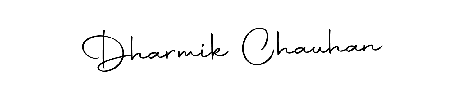 Create a beautiful signature design for name Dharmik Chauhan. With this signature (Autography-DOLnW) fonts, you can make a handwritten signature for free. Dharmik Chauhan signature style 10 images and pictures png