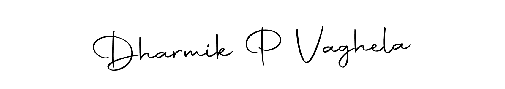 Design your own signature with our free online signature maker. With this signature software, you can create a handwritten (Autography-DOLnW) signature for name Dharmik P Vaghela. Dharmik P Vaghela signature style 10 images and pictures png