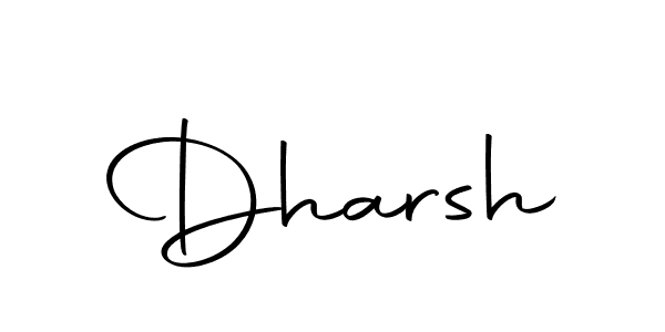 Design your own signature with our free online signature maker. With this signature software, you can create a handwritten (Autography-DOLnW) signature for name Dharsh. Dharsh signature style 10 images and pictures png