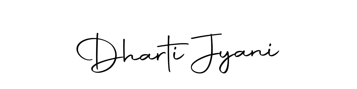 How to make Dharti Jyani name signature. Use Autography-DOLnW style for creating short signs online. This is the latest handwritten sign. Dharti Jyani signature style 10 images and pictures png