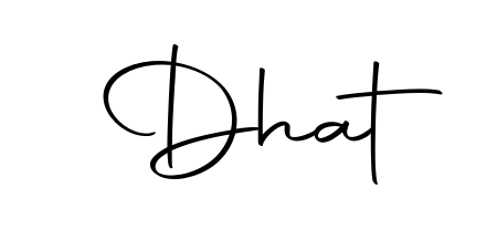 Transform the name Dhat into a signature masterpiece using Autography-DOLnW font. Ideal for photographers, artists, and creators looking for watermarks. Dhat signature style 10 images and pictures png