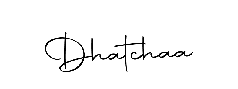 Design your own signature with our free online signature maker. With this signature software, you can create a handwritten (Autography-DOLnW) signature for name Dhatchaa. Dhatchaa signature style 10 images and pictures png