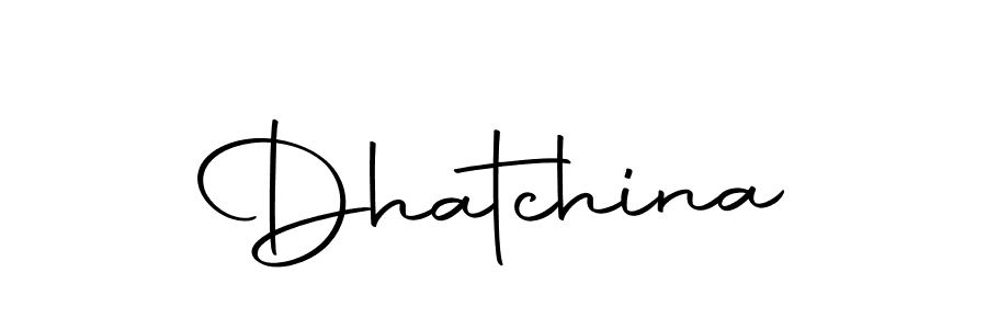 Design your own signature with our free online signature maker. With this signature software, you can create a handwritten (Autography-DOLnW) signature for name Dhatchina. Dhatchina signature style 10 images and pictures png