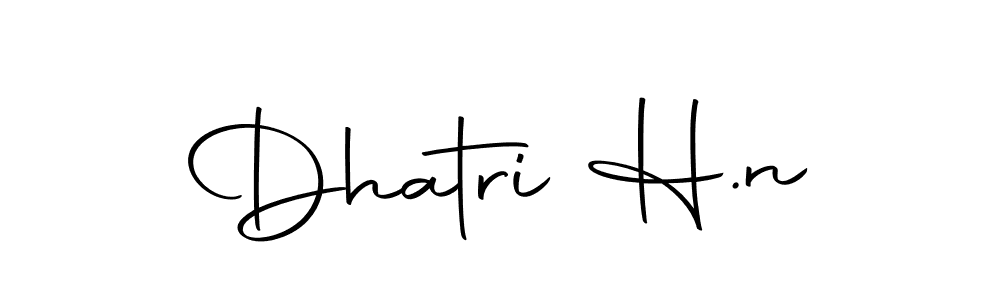 Design your own signature with our free online signature maker. With this signature software, you can create a handwritten (Autography-DOLnW) signature for name Dhatri H.n. Dhatri H.n signature style 10 images and pictures png