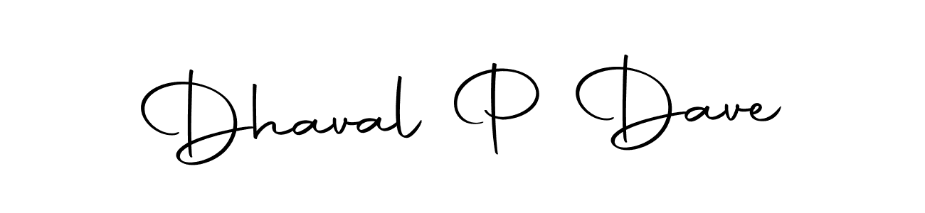 Create a beautiful signature design for name Dhaval P Dave. With this signature (Autography-DOLnW) fonts, you can make a handwritten signature for free. Dhaval P Dave signature style 10 images and pictures png
