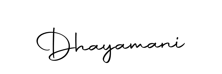 Design your own signature with our free online signature maker. With this signature software, you can create a handwritten (Autography-DOLnW) signature for name Dhayamani. Dhayamani signature style 10 images and pictures png