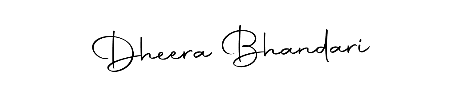 Design your own signature with our free online signature maker. With this signature software, you can create a handwritten (Autography-DOLnW) signature for name Dheera Bhandari. Dheera Bhandari signature style 10 images and pictures png