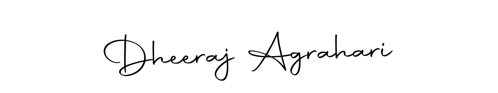 How to make Dheeraj Agrahari name signature. Use Autography-DOLnW style for creating short signs online. This is the latest handwritten sign. Dheeraj Agrahari signature style 10 images and pictures png