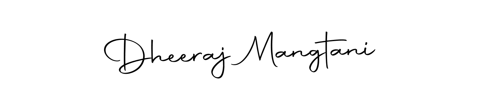 Create a beautiful signature design for name Dheeraj Mangtani. With this signature (Autography-DOLnW) fonts, you can make a handwritten signature for free. Dheeraj Mangtani signature style 10 images and pictures png