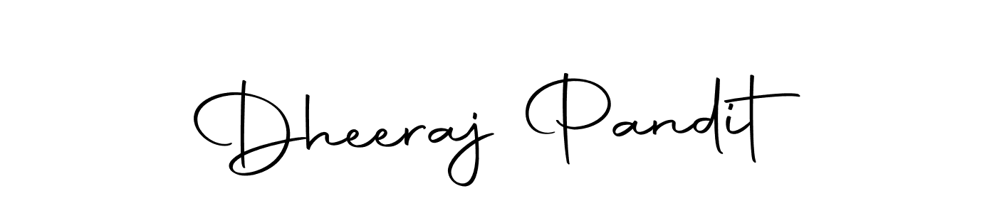 How to make Dheeraj Pandit name signature. Use Autography-DOLnW style for creating short signs online. This is the latest handwritten sign. Dheeraj Pandit signature style 10 images and pictures png