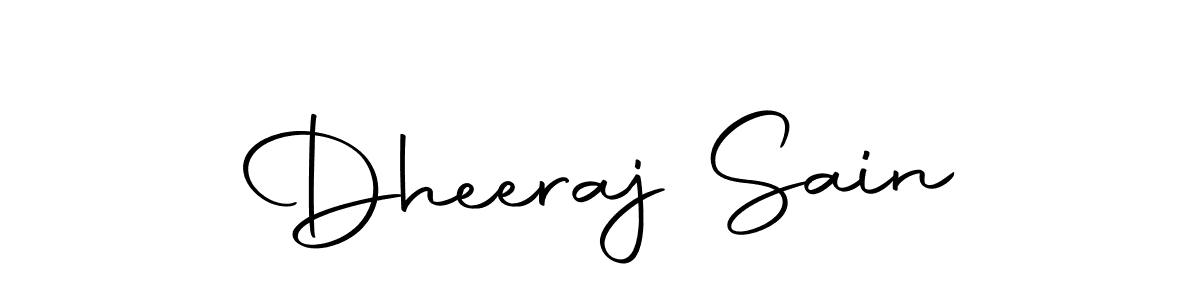Create a beautiful signature design for name Dheeraj Sain. With this signature (Autography-DOLnW) fonts, you can make a handwritten signature for free. Dheeraj Sain signature style 10 images and pictures png