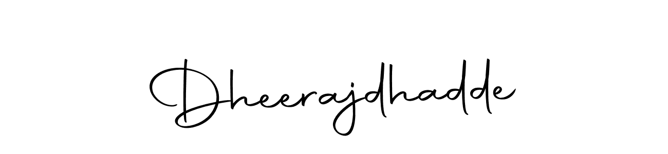 The best way (Autography-DOLnW) to make a short signature is to pick only two or three words in your name. The name Dheerajdhadde include a total of six letters. For converting this name. Dheerajdhadde signature style 10 images and pictures png