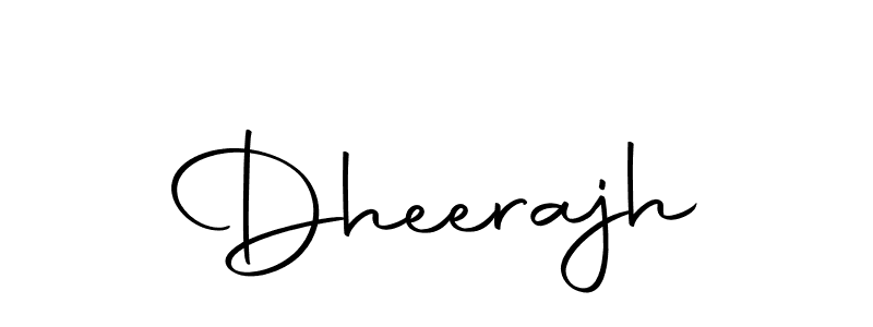 How to make Dheerajh name signature. Use Autography-DOLnW style for creating short signs online. This is the latest handwritten sign. Dheerajh signature style 10 images and pictures png