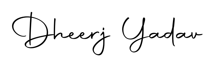 Master the art of signing with Dheerj Yadav written in fluent Autography-DOLnW script. A great template to practice and refine your handwriting. Dheerj Yadav signature style 10 images and pictures png