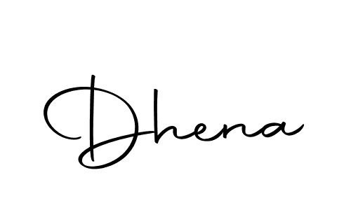 Design your own signature with our free online signature maker. With this signature software, you can create a handwritten (Autography-DOLnW) signature for name Dhena. Dhena signature style 10 images and pictures png