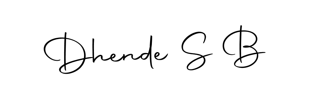 Make a beautiful signature design for name Dhende S B. With this signature (Autography-DOLnW) style, you can create a handwritten signature for free. Dhende S B signature style 10 images and pictures png