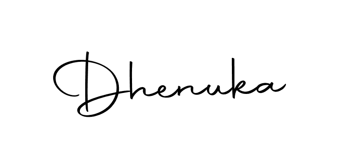 Design your own signature with our free online signature maker. With this signature software, you can create a handwritten (Autography-DOLnW) signature for name Dhenuka. Dhenuka signature style 10 images and pictures png
