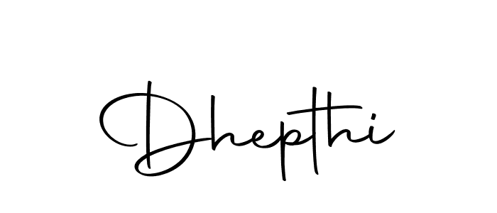Create a beautiful signature design for name Dhepthi. With this signature (Autography-DOLnW) fonts, you can make a handwritten signature for free. Dhepthi signature style 10 images and pictures png