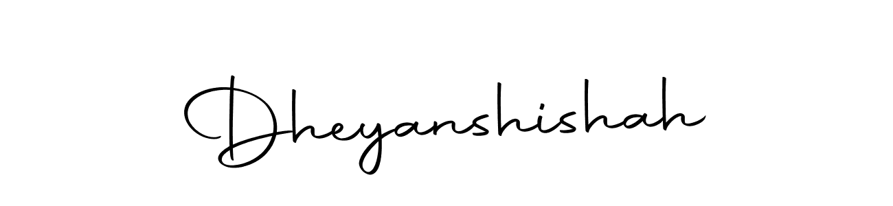 Use a signature maker to create a handwritten signature online. With this signature software, you can design (Autography-DOLnW) your own signature for name Dheyanshishah. Dheyanshishah signature style 10 images and pictures png