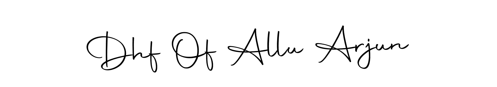 Also we have Dhf Of Allu Arjun name is the best signature style. Create professional handwritten signature collection using Autography-DOLnW autograph style. Dhf Of Allu Arjun signature style 10 images and pictures png