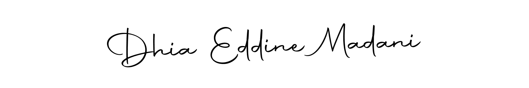 Create a beautiful signature design for name Dhia Eddine Madani. With this signature (Autography-DOLnW) fonts, you can make a handwritten signature for free. Dhia Eddine Madani signature style 10 images and pictures png