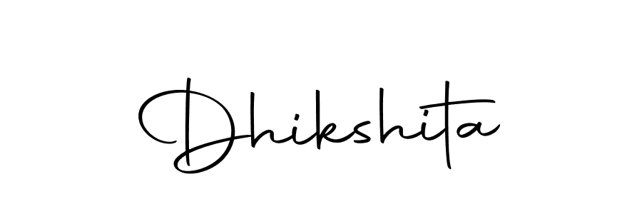 Use a signature maker to create a handwritten signature online. With this signature software, you can design (Autography-DOLnW) your own signature for name Dhikshita. Dhikshita signature style 10 images and pictures png