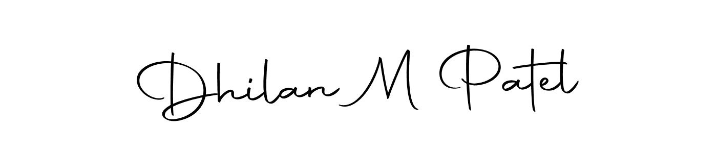 Make a beautiful signature design for name Dhilan M Patel. With this signature (Autography-DOLnW) style, you can create a handwritten signature for free. Dhilan M Patel signature style 10 images and pictures png