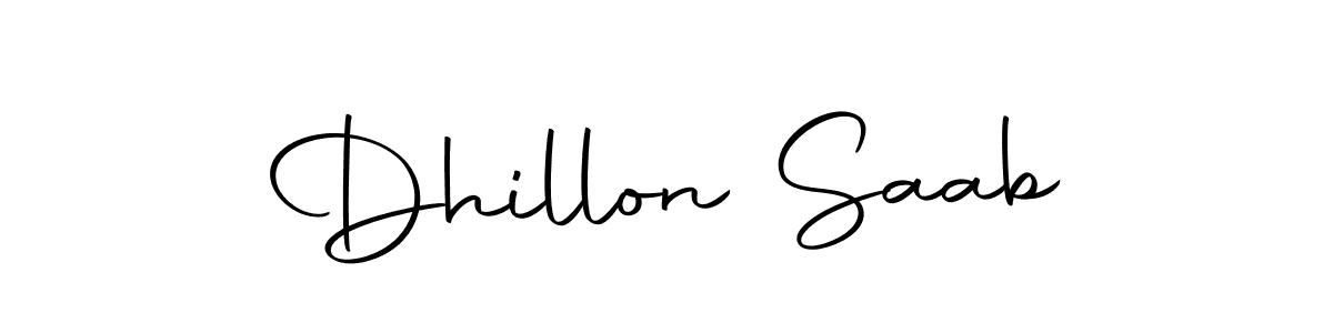 Design your own signature with our free online signature maker. With this signature software, you can create a handwritten (Autography-DOLnW) signature for name Dhillon Saab. Dhillon Saab signature style 10 images and pictures png