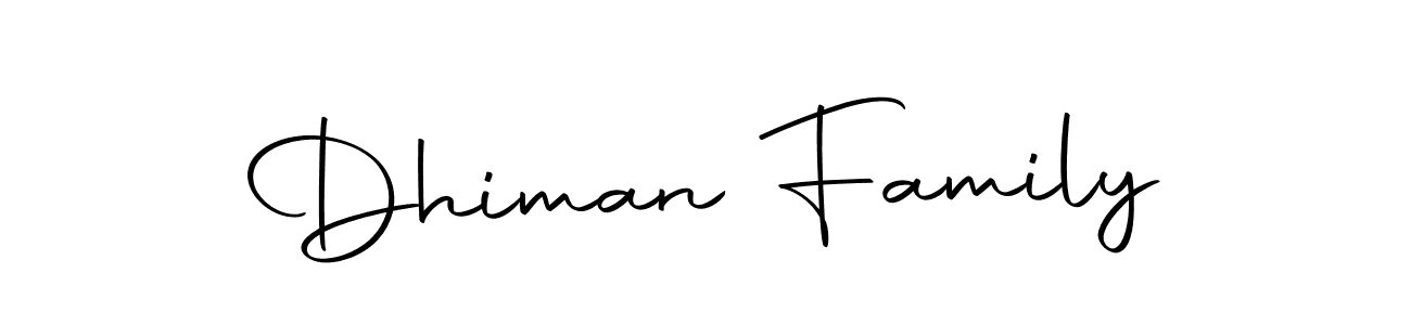 Dhiman Family stylish signature style. Best Handwritten Sign (Autography-DOLnW) for my name. Handwritten Signature Collection Ideas for my name Dhiman Family. Dhiman Family signature style 10 images and pictures png
