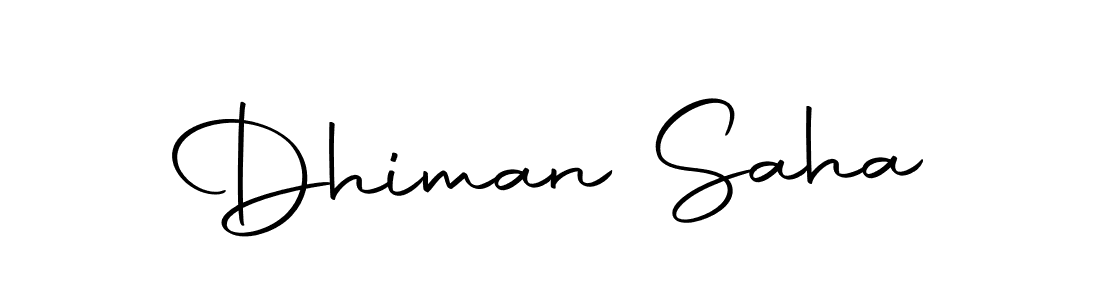 Design your own signature with our free online signature maker. With this signature software, you can create a handwritten (Autography-DOLnW) signature for name Dhiman Saha. Dhiman Saha signature style 10 images and pictures png