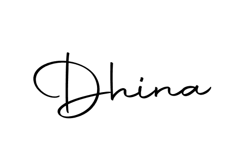 Use a signature maker to create a handwritten signature online. With this signature software, you can design (Autography-DOLnW) your own signature for name Dhina. Dhina signature style 10 images and pictures png