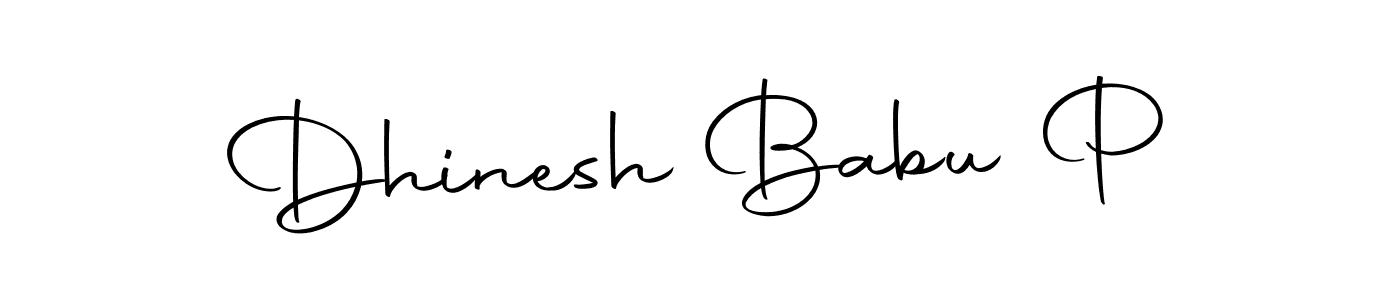 The best way (Autography-DOLnW) to make a short signature is to pick only two or three words in your name. The name Dhinesh Babu P include a total of six letters. For converting this name. Dhinesh Babu P signature style 10 images and pictures png