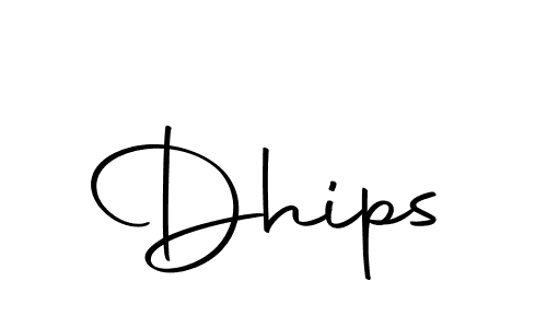 Use a signature maker to create a handwritten signature online. With this signature software, you can design (Autography-DOLnW) your own signature for name Dhips. Dhips signature style 10 images and pictures png