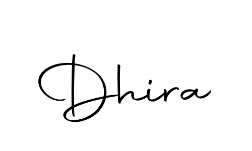 Make a beautiful signature design for name Dhira. With this signature (Autography-DOLnW) style, you can create a handwritten signature for free. Dhira signature style 10 images and pictures png