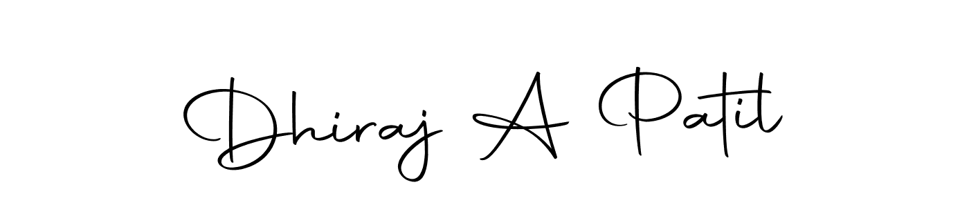 Make a beautiful signature design for name Dhiraj A Patil. Use this online signature maker to create a handwritten signature for free. Dhiraj A Patil signature style 10 images and pictures png