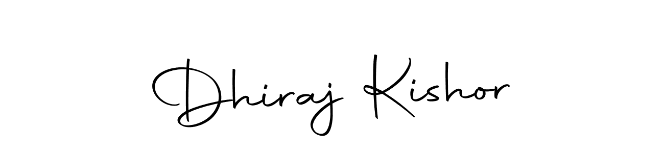 How to make Dhiraj Kishor name signature. Use Autography-DOLnW style for creating short signs online. This is the latest handwritten sign. Dhiraj Kishor signature style 10 images and pictures png