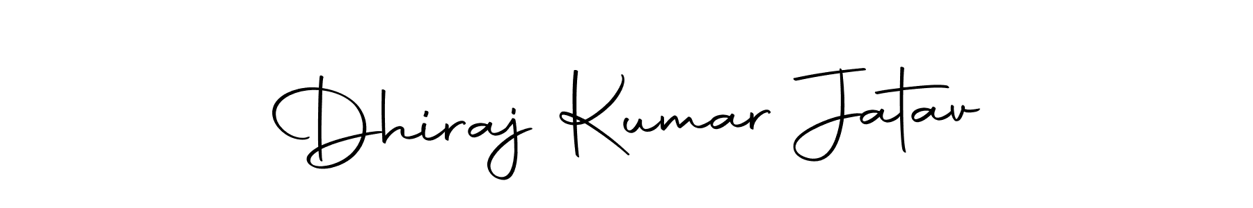 How to make Dhiraj Kumar Jatav name signature. Use Autography-DOLnW style for creating short signs online. This is the latest handwritten sign. Dhiraj Kumar Jatav signature style 10 images and pictures png