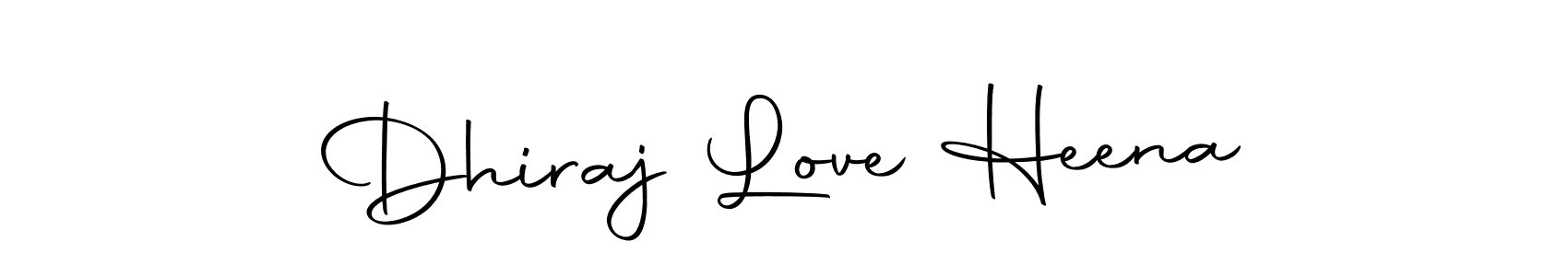 Make a beautiful signature design for name Dhiraj Love Heena. With this signature (Autography-DOLnW) style, you can create a handwritten signature for free. Dhiraj Love Heena signature style 10 images and pictures png