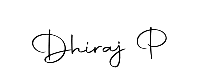 How to make Dhiraj P name signature. Use Autography-DOLnW style for creating short signs online. This is the latest handwritten sign. Dhiraj P signature style 10 images and pictures png
