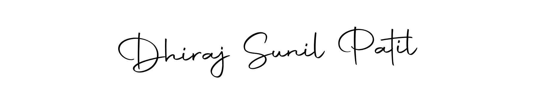 How to make Dhiraj Sunil Patil name signature. Use Autography-DOLnW style for creating short signs online. This is the latest handwritten sign. Dhiraj Sunil Patil signature style 10 images and pictures png