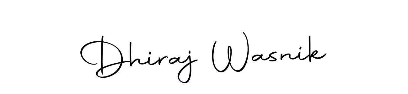 How to make Dhiraj Wasnik signature? Autography-DOLnW is a professional autograph style. Create handwritten signature for Dhiraj Wasnik name. Dhiraj Wasnik signature style 10 images and pictures png