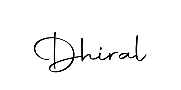 Dhiral stylish signature style. Best Handwritten Sign (Autography-DOLnW) for my name. Handwritten Signature Collection Ideas for my name Dhiral. Dhiral signature style 10 images and pictures png