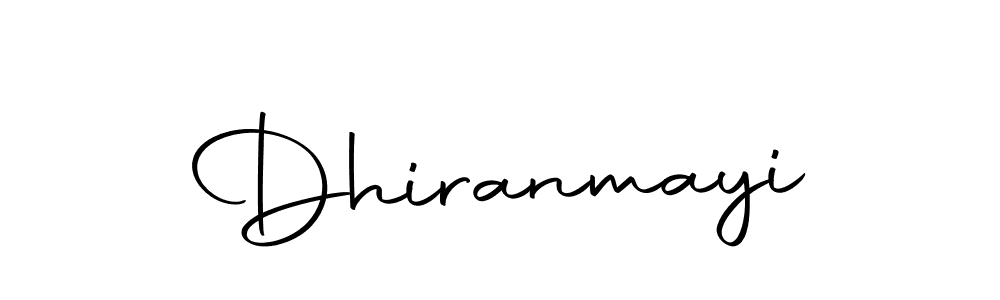 Use a signature maker to create a handwritten signature online. With this signature software, you can design (Autography-DOLnW) your own signature for name Dhiranmayi. Dhiranmayi signature style 10 images and pictures png