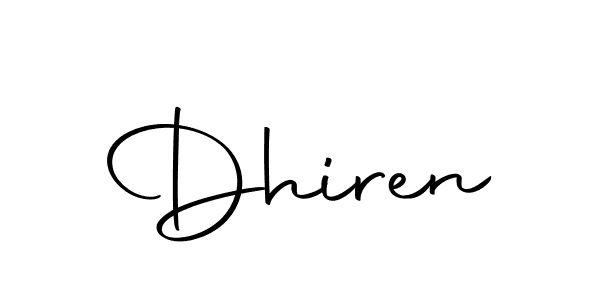 Use a signature maker to create a handwritten signature online. With this signature software, you can design (Autography-DOLnW) your own signature for name Dhiren. Dhiren signature style 10 images and pictures png