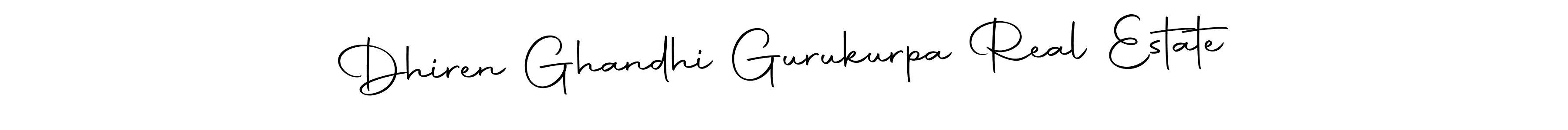 How to make Dhiren Ghandhi Gurukurpa Real Estate name signature. Use Autography-DOLnW style for creating short signs online. This is the latest handwritten sign. Dhiren Ghandhi Gurukurpa Real Estate signature style 10 images and pictures png