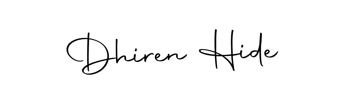 Create a beautiful signature design for name Dhiren Hide. With this signature (Autography-DOLnW) fonts, you can make a handwritten signature for free. Dhiren Hide signature style 10 images and pictures png