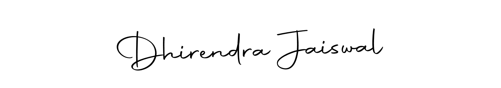 How to make Dhirendra Jaiswal name signature. Use Autography-DOLnW style for creating short signs online. This is the latest handwritten sign. Dhirendra Jaiswal signature style 10 images and pictures png