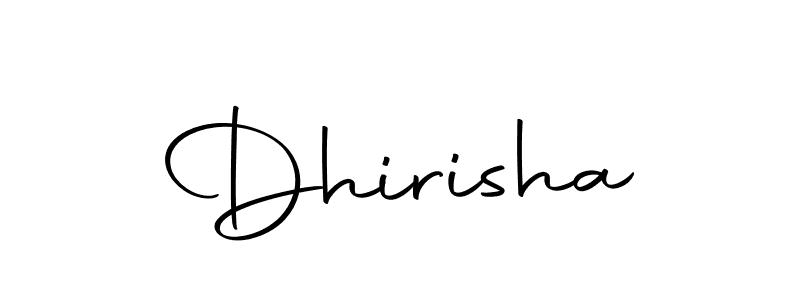 Create a beautiful signature design for name Dhirisha. With this signature (Autography-DOLnW) fonts, you can make a handwritten signature for free. Dhirisha signature style 10 images and pictures png