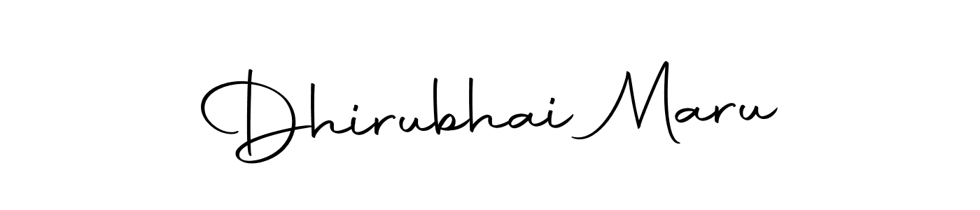 Design your own signature with our free online signature maker. With this signature software, you can create a handwritten (Autography-DOLnW) signature for name Dhirubhai Maru. Dhirubhai Maru signature style 10 images and pictures png